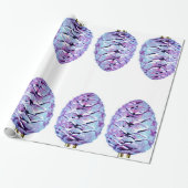Violet Pinecones — Verpakkingspapier Cadeaupapier (Uitgerold)