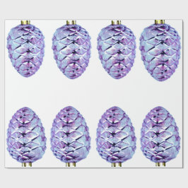 Violet Pinecones — Verpakkingspapier Cadeaupapier