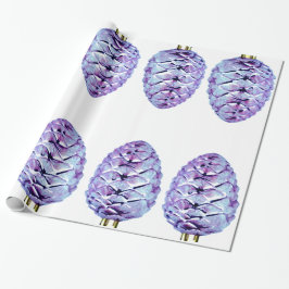 Violet Pinecones — Verpakkingspapier Cadeaupapier