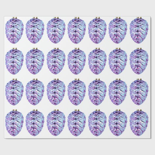 Violet Pinecones — Verpakkingspapier Cadeaupapier (Vlak)