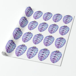 Violet Pinecones — Verpakkingspapier Cadeaupapier
