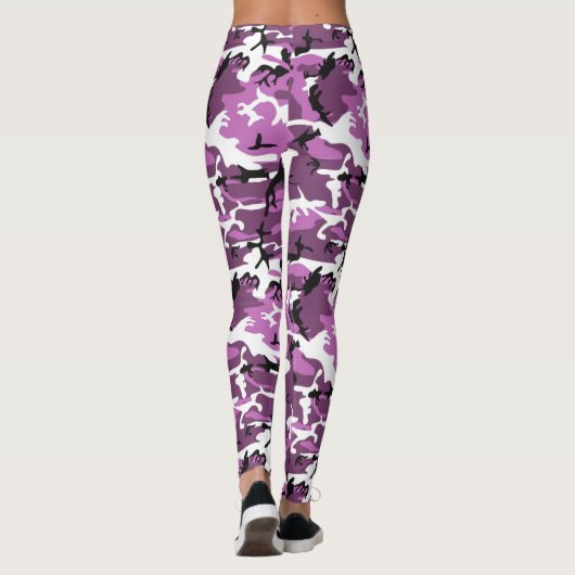 Violet Pink Camo Leggings (Achterkant)