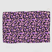 Violet Pink Cheetah Leopard Pattern Dierenvriend Golfhanddoek (Horizontaal)