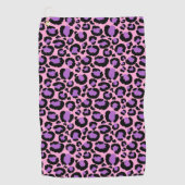 Violet Pink Cheetah Leopard Pattern Dierenvriend Golfhanddoek (Voorkant)