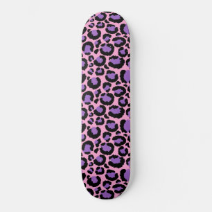 Violet Pink Cheetah Leopard Pattern Dierenvriend Persoonlijk Skateboard