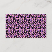 Violet Pink Cheetah Leopard Pattern Dierenvriend Plaatskaartje (Achterkant)