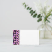 Violet Pink Cheetah Leopard Pattern Dierenvriend Plaatskaartje (Staand voorkant)