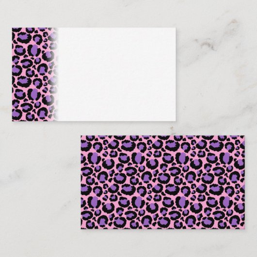 Violet Pink Cheetah Leopard Pattern Dierenvriend Plaatskaartje (Voorkant / Achterkant)