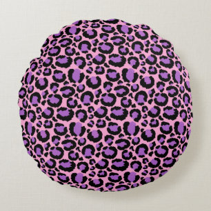 Violet Pink Cheetah Leopard Pattern Dierenvriend Rond Kussen
