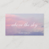 Violet pink clouds zen sunset sky photograph card visitekaartje (Voorkant)