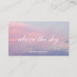 Violet pink clouds zen sunset sky photograph card visitekaartje