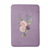 Violet Pink Lavender Rozen Floral Bath Mat (Voorkant Verticaal)