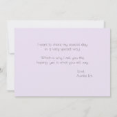 Violet Pioen Rozen Wil jij mijn bloemenmeisje zij Kaart (Achterkant)