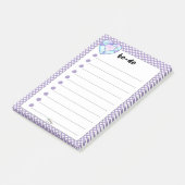 Violet Polka Dot Heart Diamond TO-DO Post-it® Notes (Schuin)
