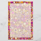 Violet Polka Dot Pattern Briefpapier (Voorkant)