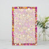 Violet Polka Dot Pattern Briefpapier (Staand voorkant)