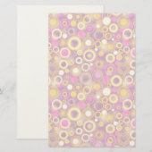 Violet Polka Dot Pattern Briefpapier (Voorkant / Achterkant)