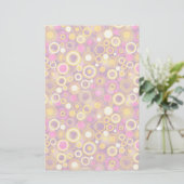 Violet Polka Dot Pattern Briefpapier (Staand voorkant)