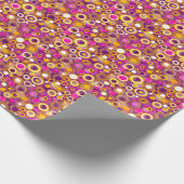 Violet Polka Dot Pattern Cadeaupapier (Hoek)
