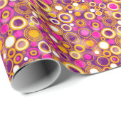 Violet Polka Dot Pattern Cadeaupapier (Rol Hoek)