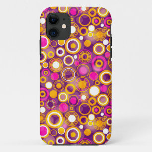 Violet Polka Dot Pattern iPhone 11 Hoesje