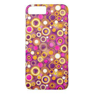 Violet Polka Dot Pattern iPhone 8/7 Plus Hoesje
