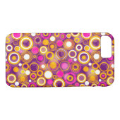 Violet Polka Dot Pattern Case-Mate iPhone Case (Achterkant (Horizontaal))