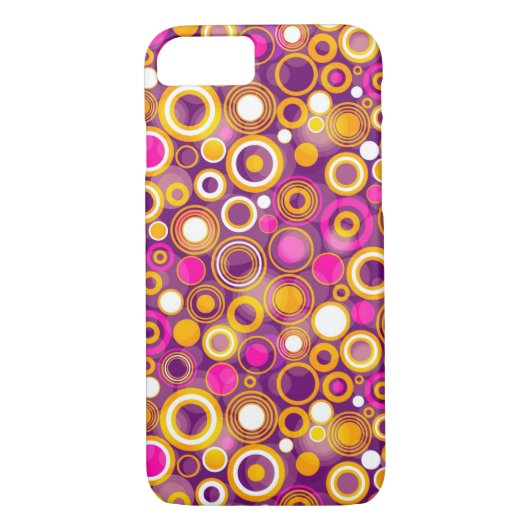 Violet Polka Dot Pattern Case-Mate iPhone Case (Achterkant)