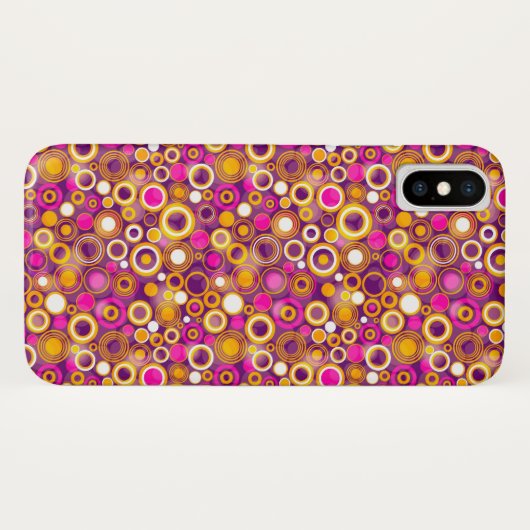 Violet Polka Dot Pattern Case-Mate iPhone Case (Achterkant (horizontaal))