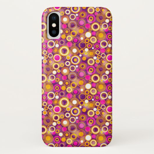 Violet Polka Dot Pattern Case-Mate iPhone Case (Achterkant)