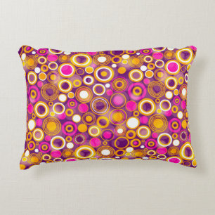 Violet Polka Dot Pattern Decoratief Kussen