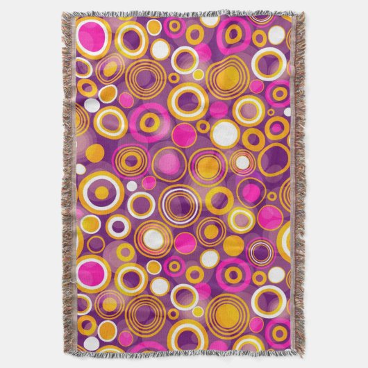 Violet Polka Dot Pattern Deken (Voorkant Verticaal)