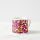 Violet Polka Dot Pattern Espresso Kop (Voorkant rechts)