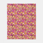 Violet Polka Dot Pattern Fleece Deken (Voorkant)