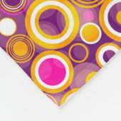 Violet Polka Dot Pattern Fleece Deken (Hoek)