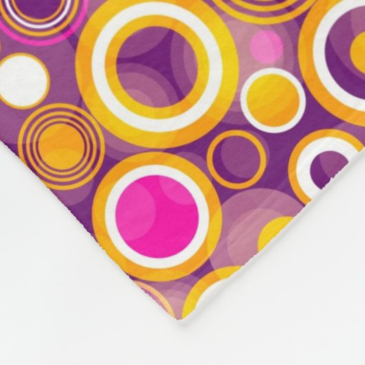 Violet Polka Dot Pattern Fleece Deken (Hoek)