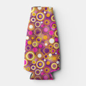 Violet Polka Dot Pattern Flesjeskoeler (Voorkant)