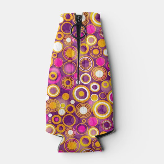 Violet Polka Dot Pattern Flesjeskoeler (Achterkant)