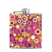 Violet Polka Dot Pattern Heupfles (Voorkant)