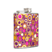 Violet Polka Dot Pattern Heupfles (Rechts)