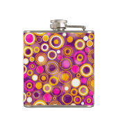 Violet Polka Dot Pattern Heupfles (Achterkant)