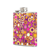 Violet Polka Dot Pattern Heupfles (Links)