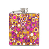 Violet Polka Dot Pattern Heupfles (Voorkant)