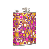 Violet Polka Dot Pattern Heupfles (Rechts)