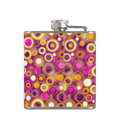 Violet Polka Dot Pattern Heupfles (Achterkant)