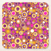 Violet Polka Dot Pattern Kartonnen Onderzetters (Voorkant)