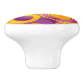 Violet Polka Dot Pattern Keramische Knop (Zijkant)