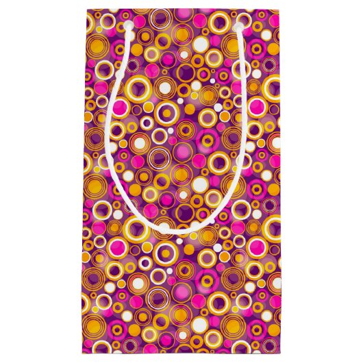 Violet Polka Dot Pattern Klein Cadeauzakje (Voorkant)