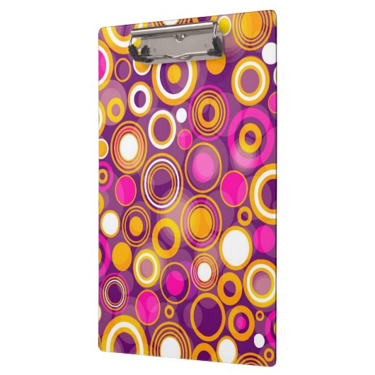 Violet Polka Dot Pattern Klembord (Links)