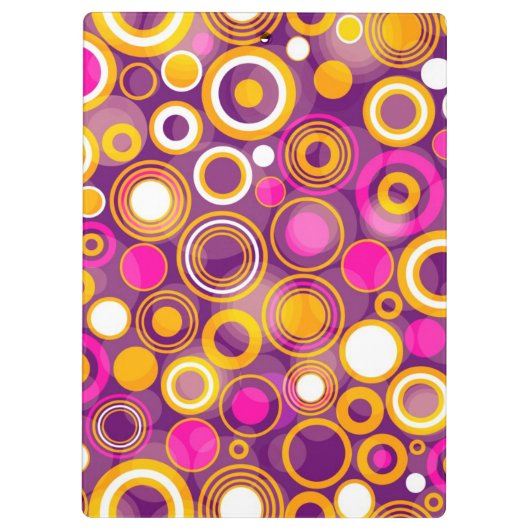 Violet Polka Dot Pattern Klembord (Achterkant)